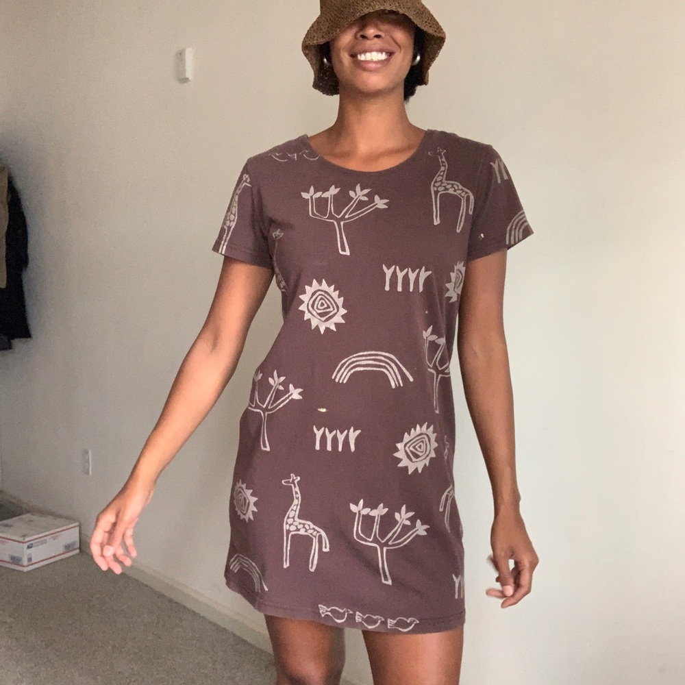 Vintage dress with safari motif - Picture 5 of 5